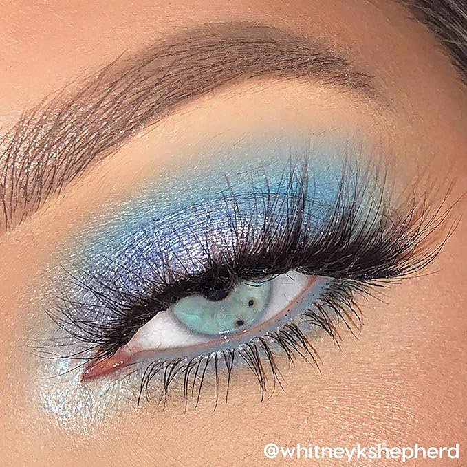 ColourPop Blue Moon Shadow Palette - Monochromatic Blue Shadow Palette with Matte, Metallic and Duochrome Finishes - High-Pigment Eye Makeup with a Long-Wearing Formula (0.3 oz)