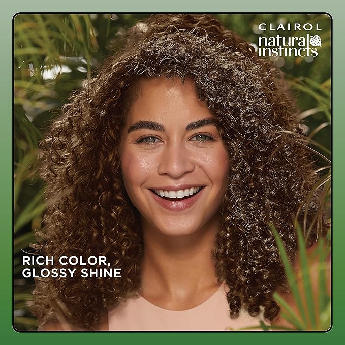 Clairol Natural Instincts Demi-Permanent Hair Dye, 6A Light Cool Brown Hair Color, Pack of 3