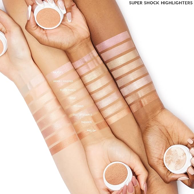 ColourPop Super Shock Highlighter Makeup - High-Pigment, Crème-Powder Face Makeup - Buildable & Blendable Formula with a Unique Bouncy Texture - Churro (0.15 oz)