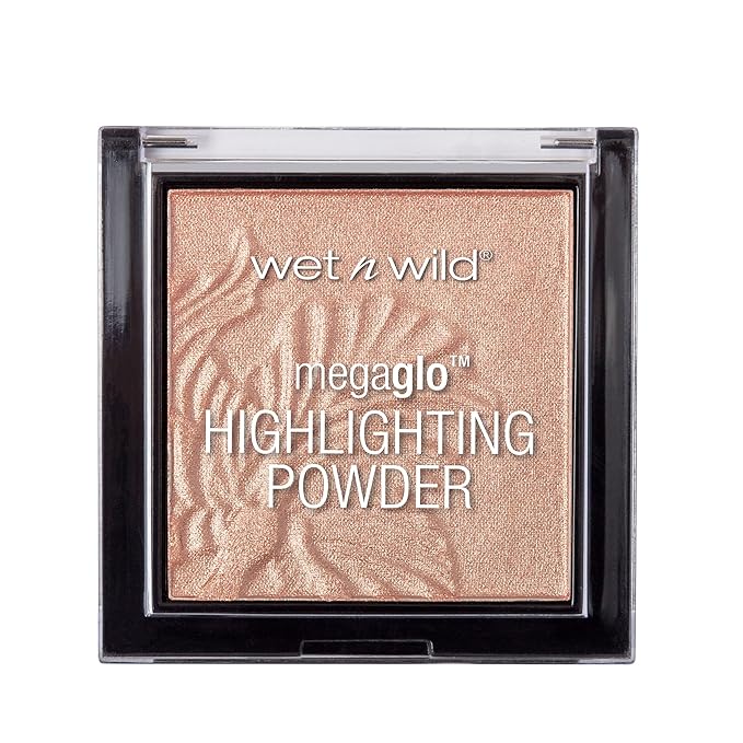 wet n wild MegaGlo Highlighting Powder, Highlighter Makeup, Shimmer Glow, Natural Pink Precious Petals