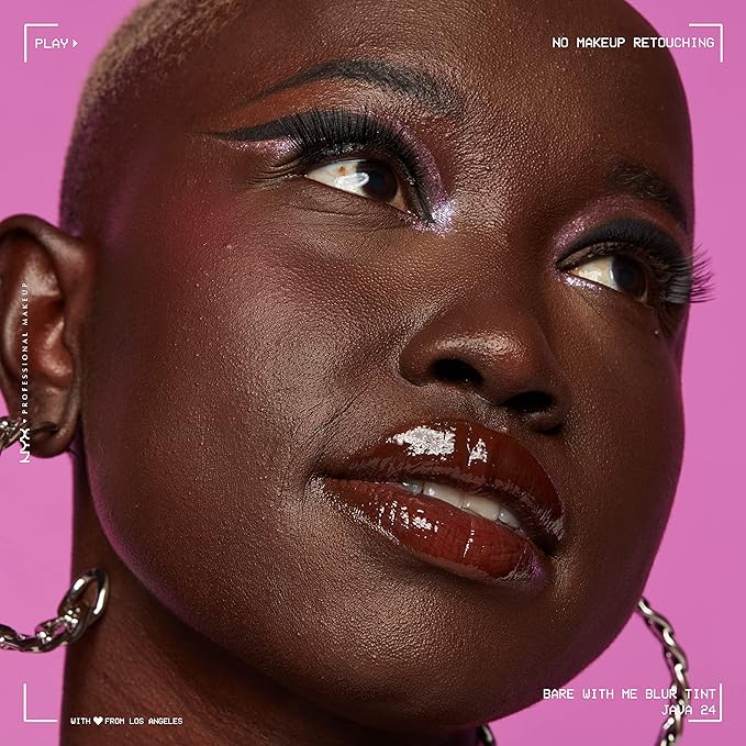 NYX PROFESSIONAL MAKEUP Bare With Me Blur Skin Tint Foundation Make Up with Matcha, Glycerin & Niacinamide - Java