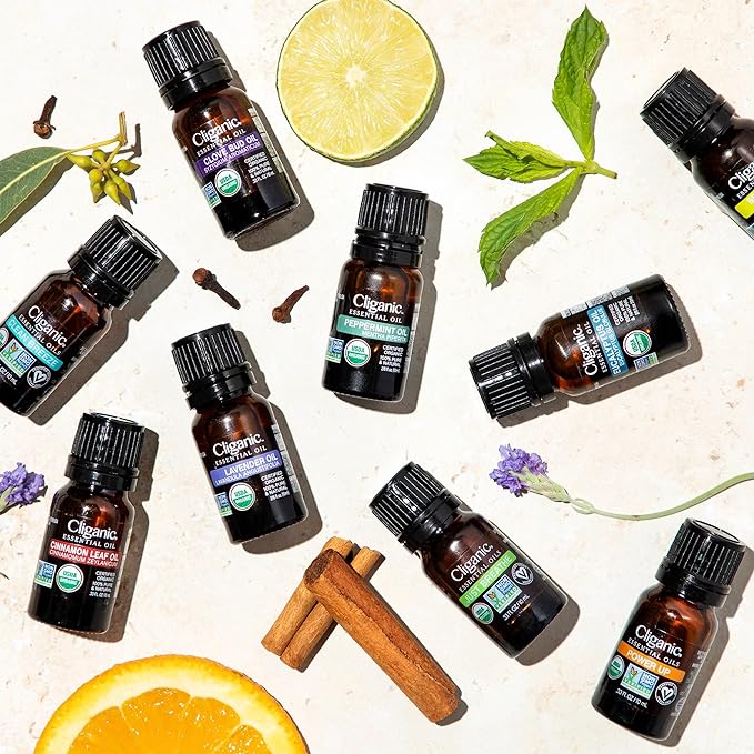 Cliganic Organic Spearmint Essential Oil, 1oz - 100% Pure Natural Undiluted, for Aromatherapy | Non-GMO