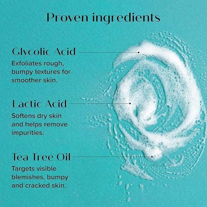 Medix 5.5 Body Scrub Skin Care Glycolic Acid Exfoliating Body Cleanser KP Bump Eraser | AHA + Lactic Acid Anti Aging All Skin Type Wash | Keratosis Pilaris & Acne | Foaming Body & Face Wash, 15 Fl Oz