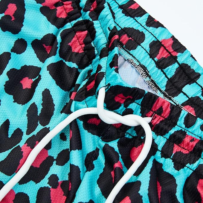 Fashion Funny Animal Printing Swim Trunks 5 inch Inseam Quick Dry Active Board Shorts for Men