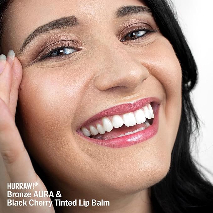 Hurraw! Black Cherry Tinted Lip Balm, 2 Pack: (Sheer Red Tint) Organic, Certified Vegan, Cruelty and Gluten Free. Non-GMO, 100% Natural Ingredients. Bee, Shea, Soy and Palm Free. Made in USA