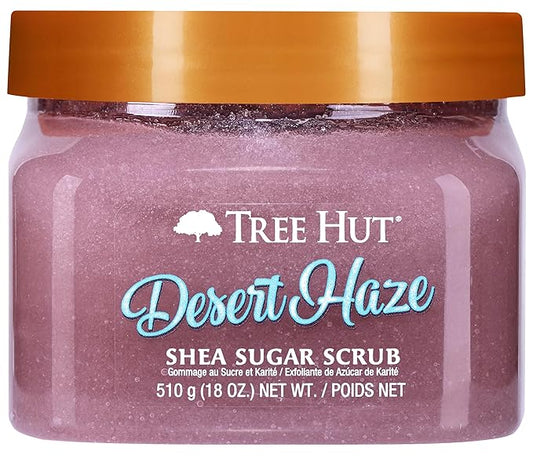 Tree Hut Desert Haze Shea Sugar Scrub | Exfoliating Body Scrub Removes Dead, Dry Skin for a Soft & Hydrated Feel | Nourishing Essential Body Care | 18 fl oz.