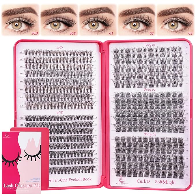 Lash Clusters - Wispy Lash Clusters For Natural Look 8-16MM 536Pcs Eyelash Clusters D Curl Individual Lashes for DIY Lash Extension Kit