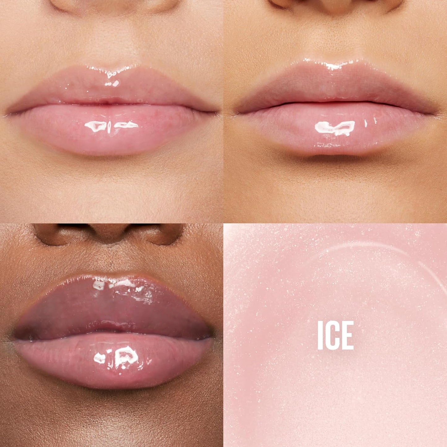 Maybelline Lifter Gloss, Hydrating Lip Gloss with Hyaluronic Acid, Ice, Pink Neutral, 0.18 Ounce