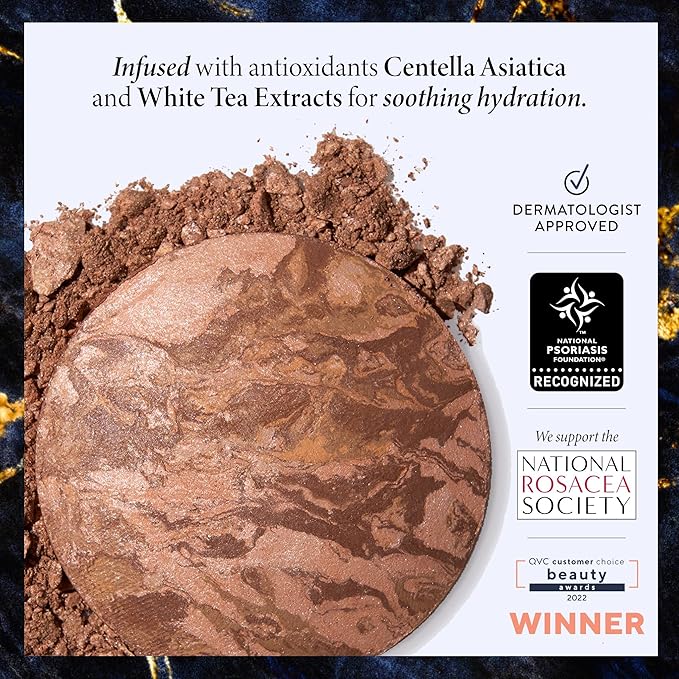 LAURA GELLER NEW YORK Award-Winning Baked Balance-n-Brighten Color Correcting Powder Foundation - Tan - Buildable Light to Medium Coverage - Demi-Matte Natural Finish