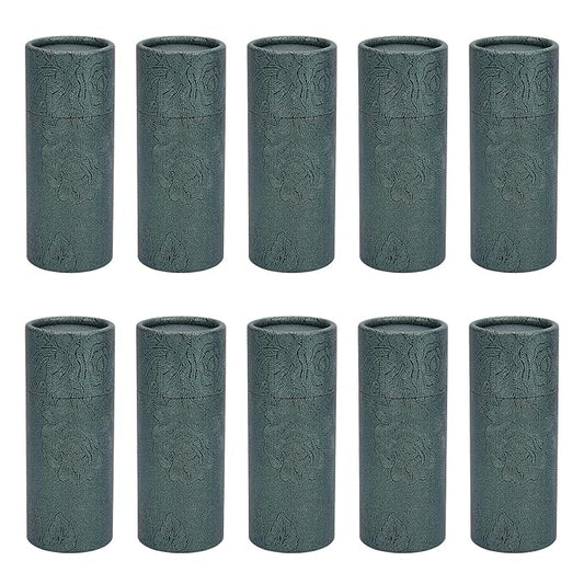NICENEEDED 10 Pcs Empty Kraft Paper Jar, 30ml Cardboard Boxes, Essential Oil Bottle Packaging Box Round Paper Cardboard Case Gift Tube Container for Pencils Tea Caddy Coffee Cosmetic Crafts