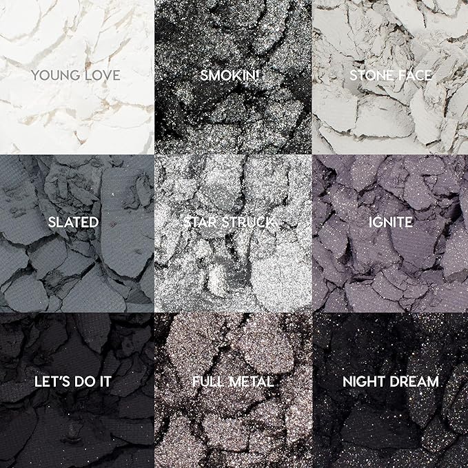 ColourPop Blowin' Smoke Eyeshadow Palette - Silver Eyeshadow and Smokey Eye Eyeshadow Palette with Metallic and Matte Finishes - High-Pigment Eye Makeup with a Long-Wearing Formula (0.3 oz)