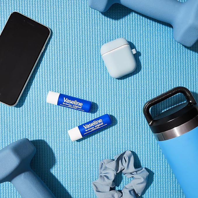 Vaseline Lip Therapy Care Original, Fast-Acting Nourishment, Ideal for Chapped, Dry, Cracked, or Damaged Lips, Lip Balm, 3-Pack of 2, 0.16 Oz Each, 6 Lip Balms